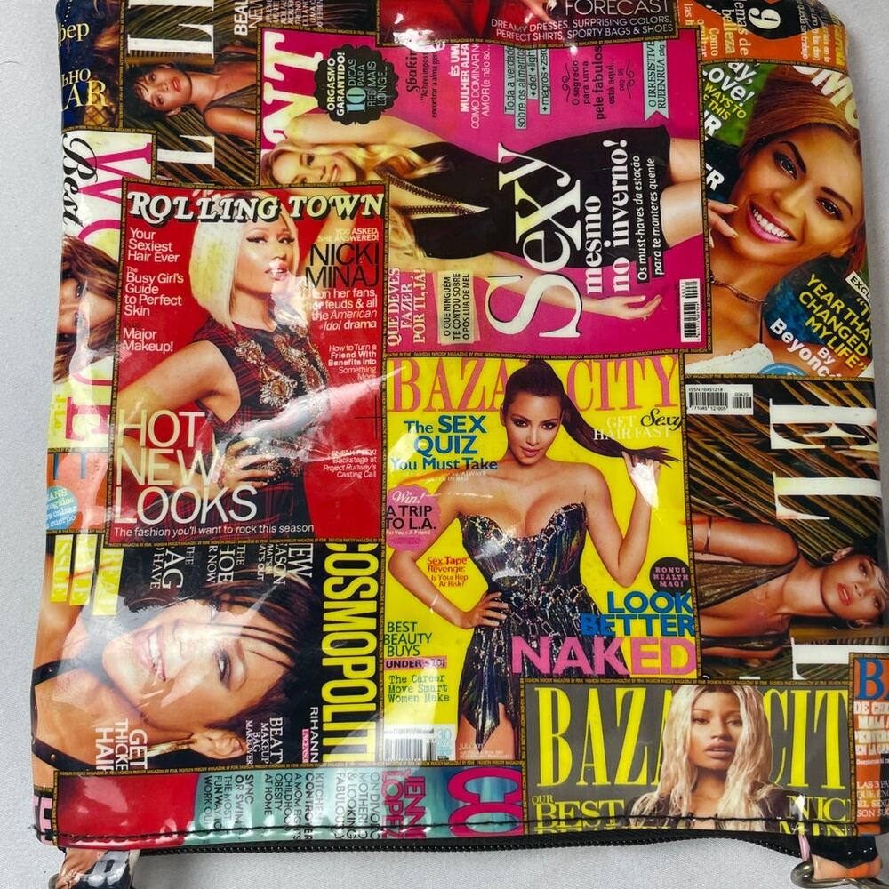 Y2K Vintage Colorful Celebrity Magazine Cover Crossbody Purse Bag 2000 Nostalgic - Picture 3 of 5